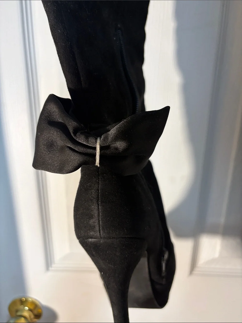 Black Over-the-Knee High Heel Boots - Classic Women’s Style